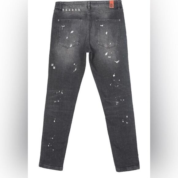 NWT Refuel Shabaz Bros Denim Men’s Black Distressed Washed Jeans - Size 32 - Picture 5 of 11